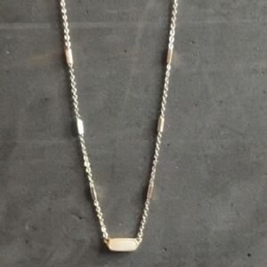 Kendra Scott Silver Necklace with Rectangular Accents
